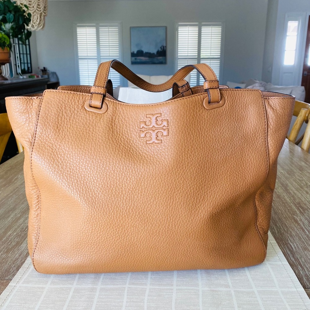 TORY BURCH leather diaper bag with changing pad